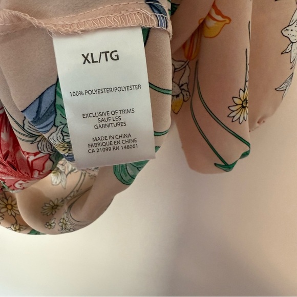 Ardene Floral Off-Shoulder Top with sleeves Size XL - Picture 8 of 9